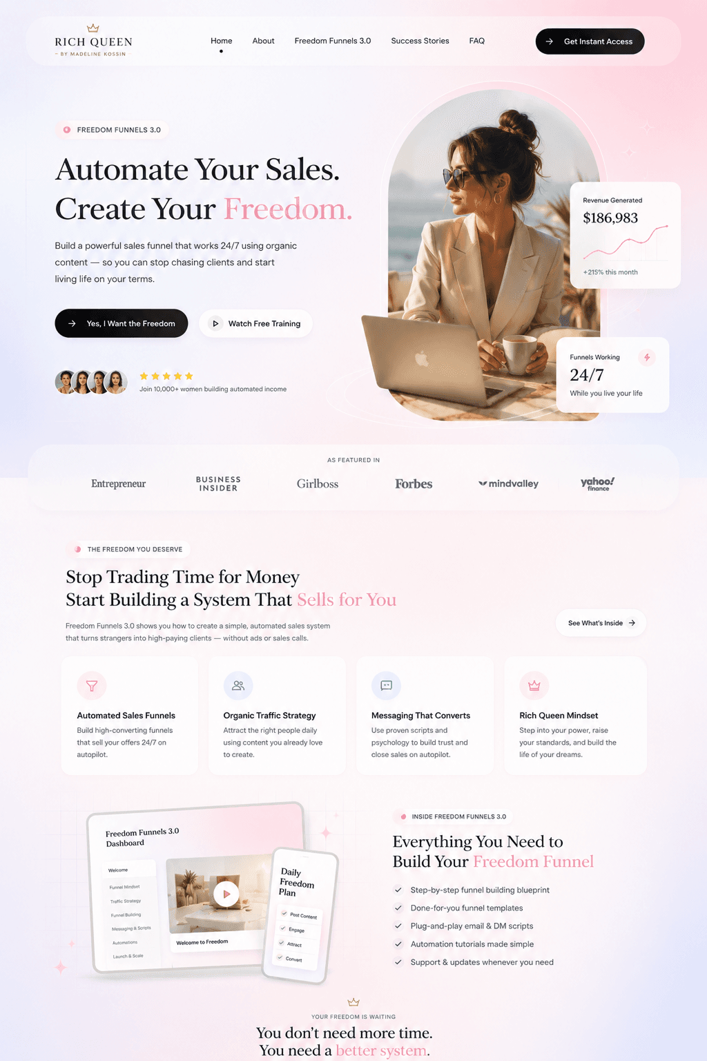 Rich Quenn website portfolio screenshot